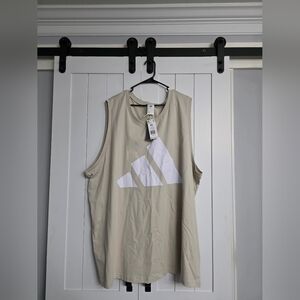 Adidas Mens Crew Neck Sleeveless Active Tank Top. NEW!